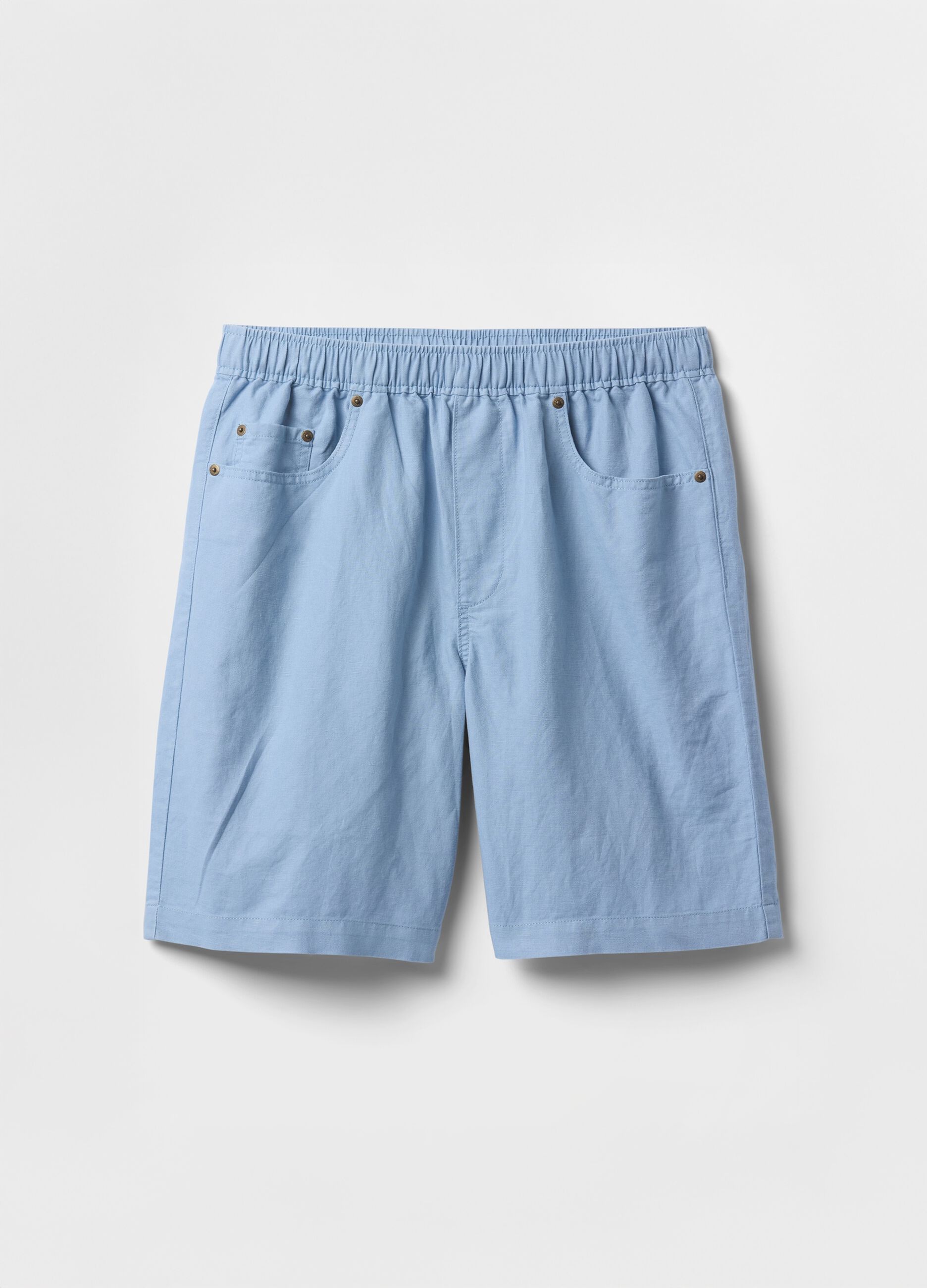Shorts azzurri in lino e cotone Gap_5