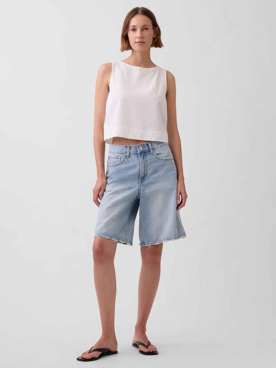 Tank top in misto lino Donna_3