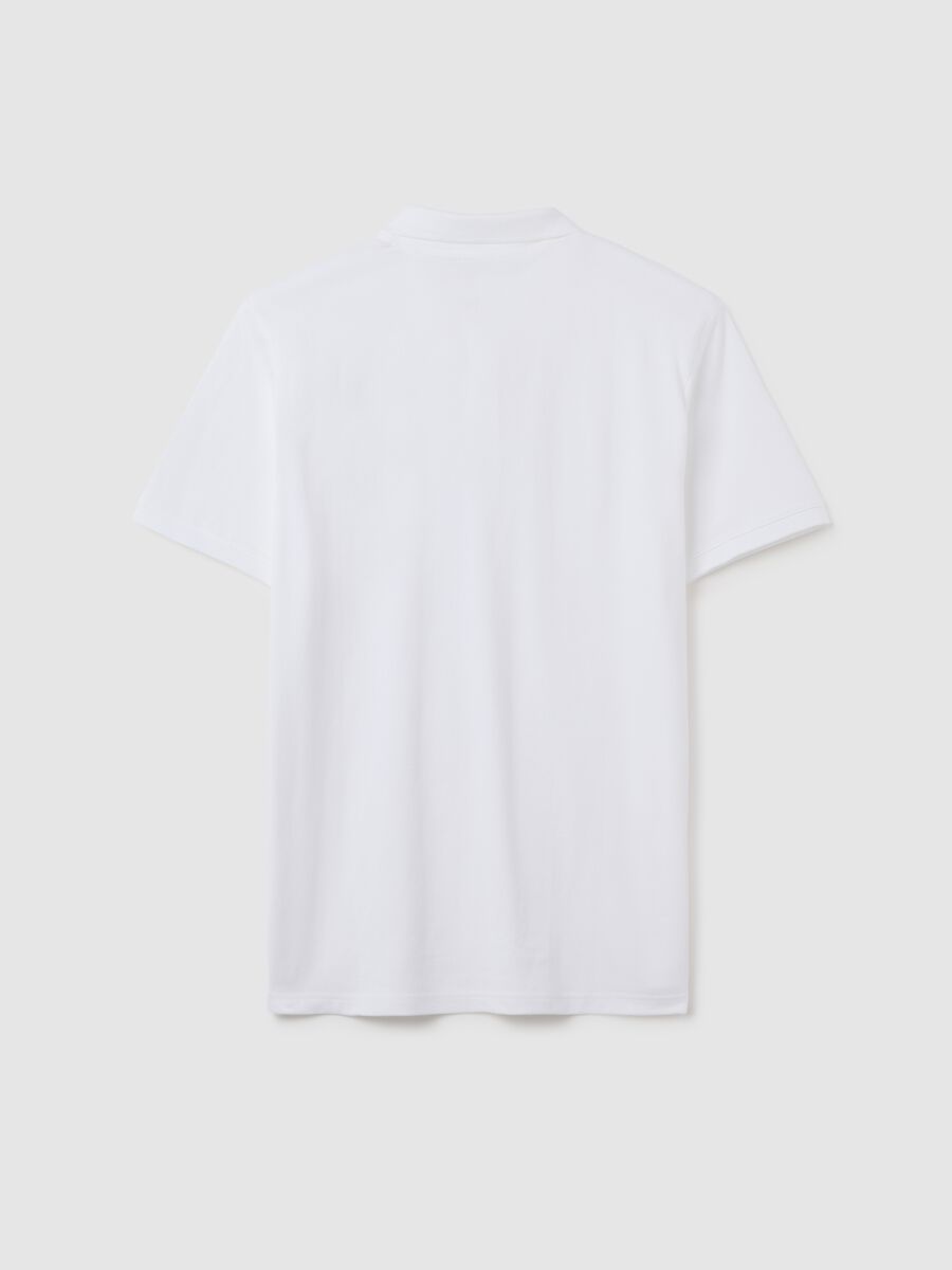 Polo in piquet con logo Uomo_2