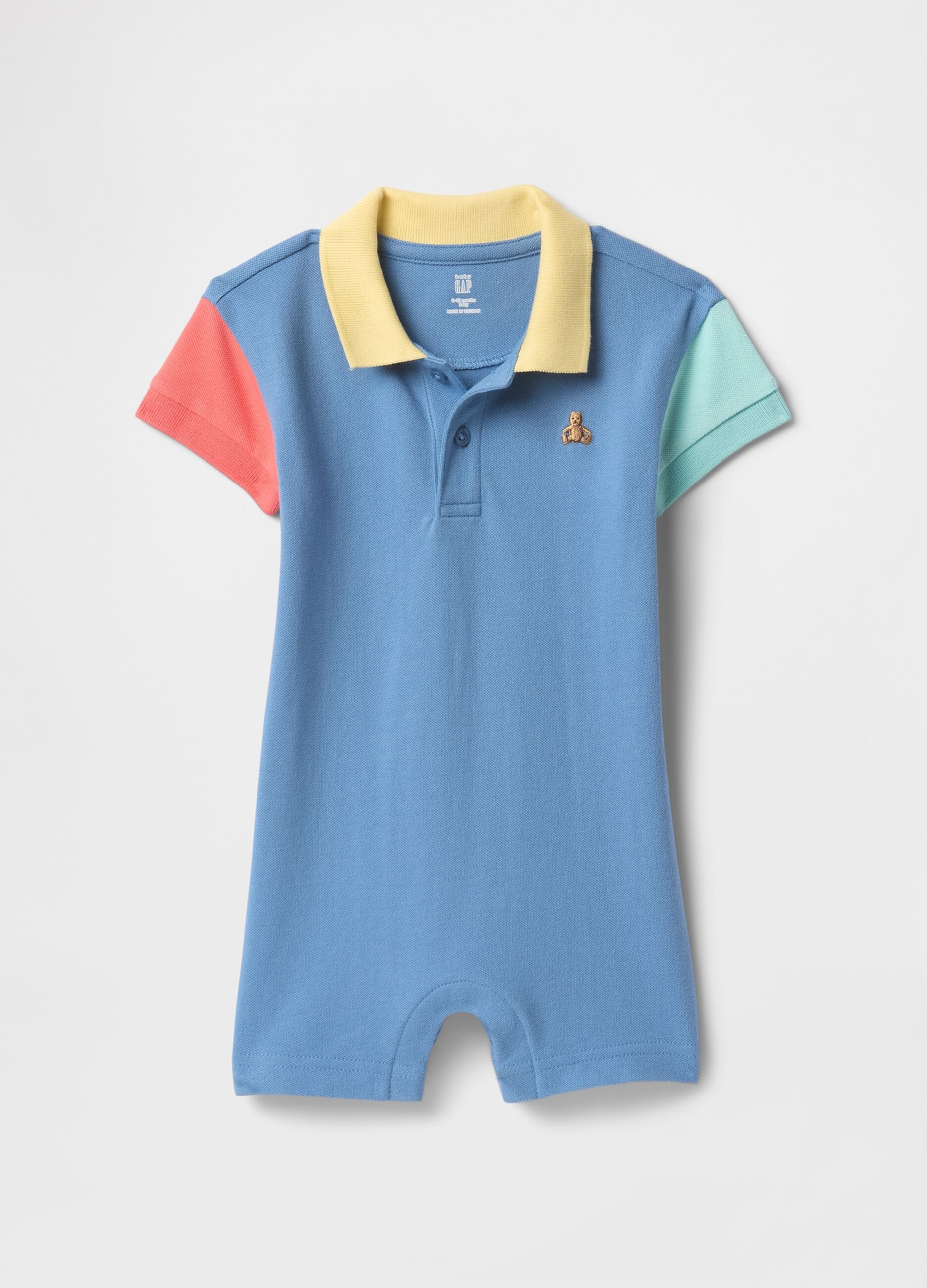 Multicolour Stretch Cotton Baby Romper GAP Kids