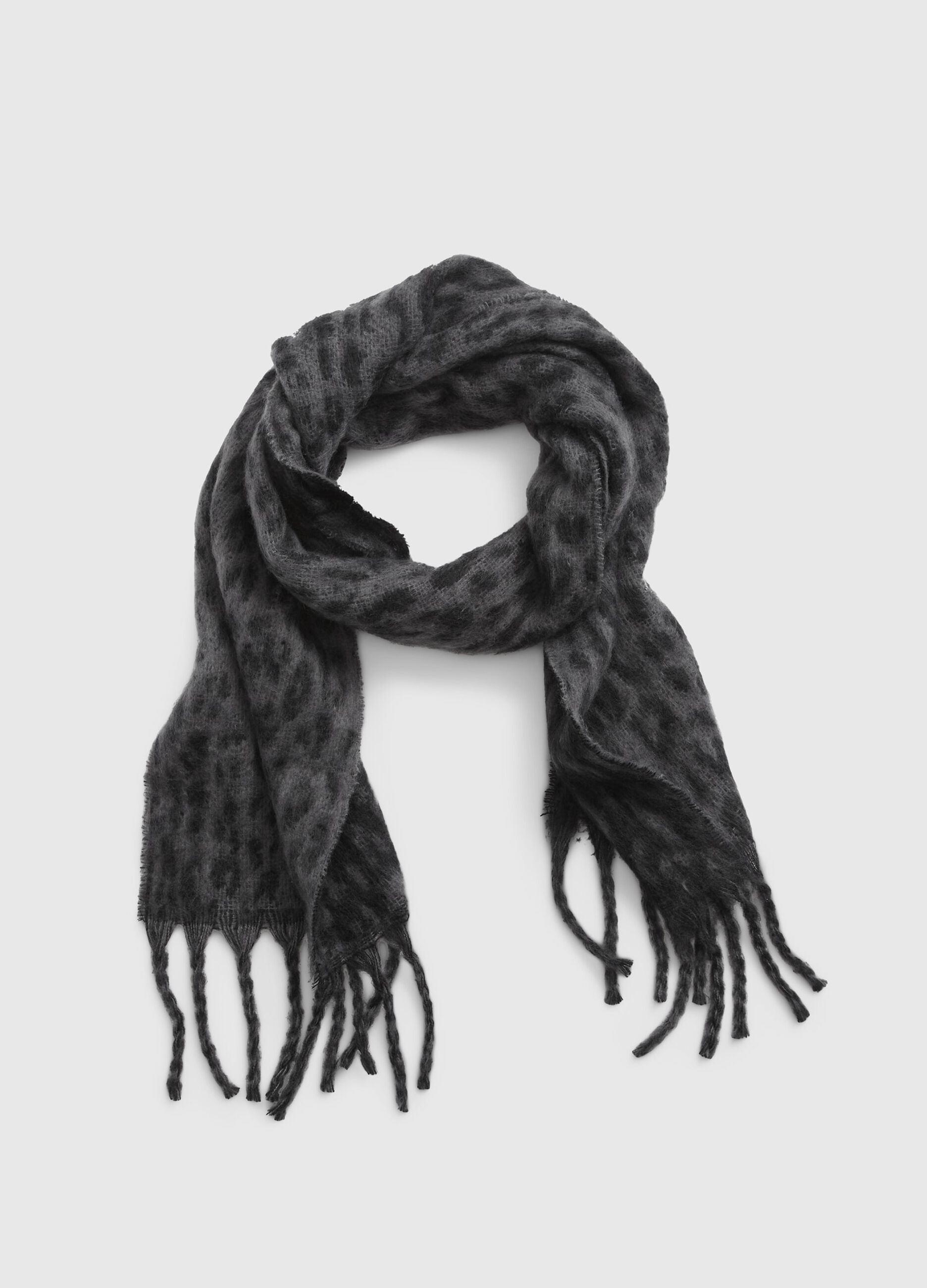 Animal print scarf with fringe on ends Multicolor | GAP Italia