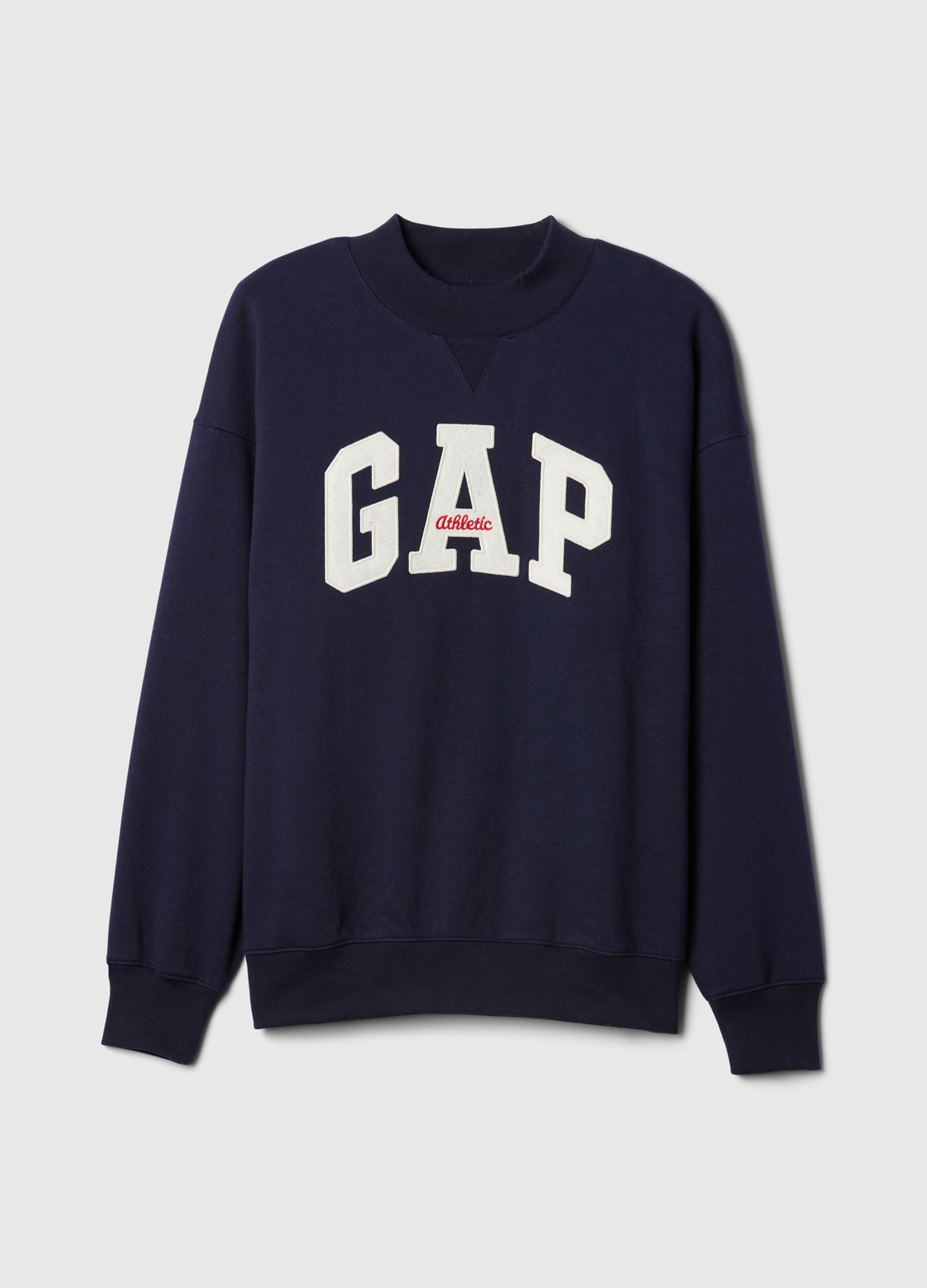 Felpa oversize mock neck con logo Athletic_3