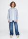 Camicia azzurra elasticizzata in cotone_1
