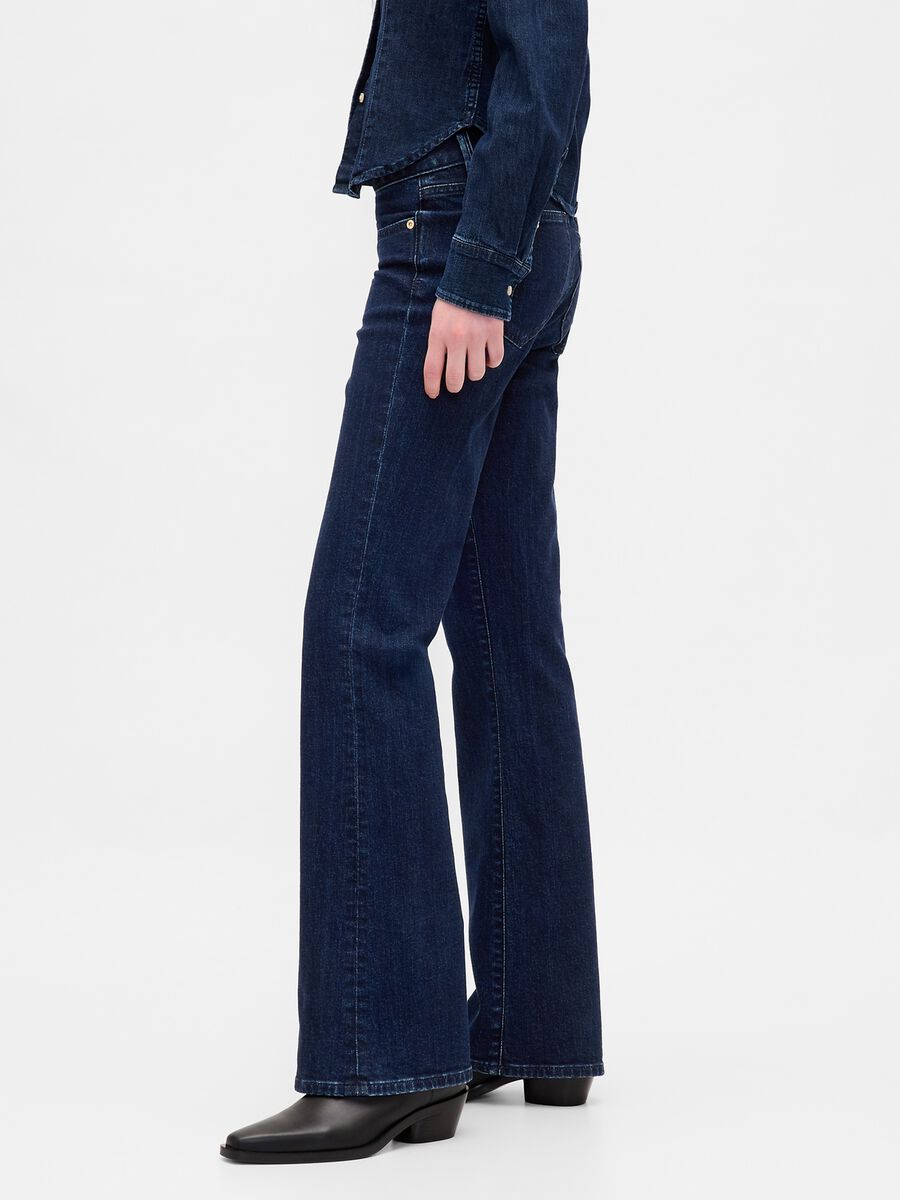 Pantaloni denim blu elasticizzati Donna_3