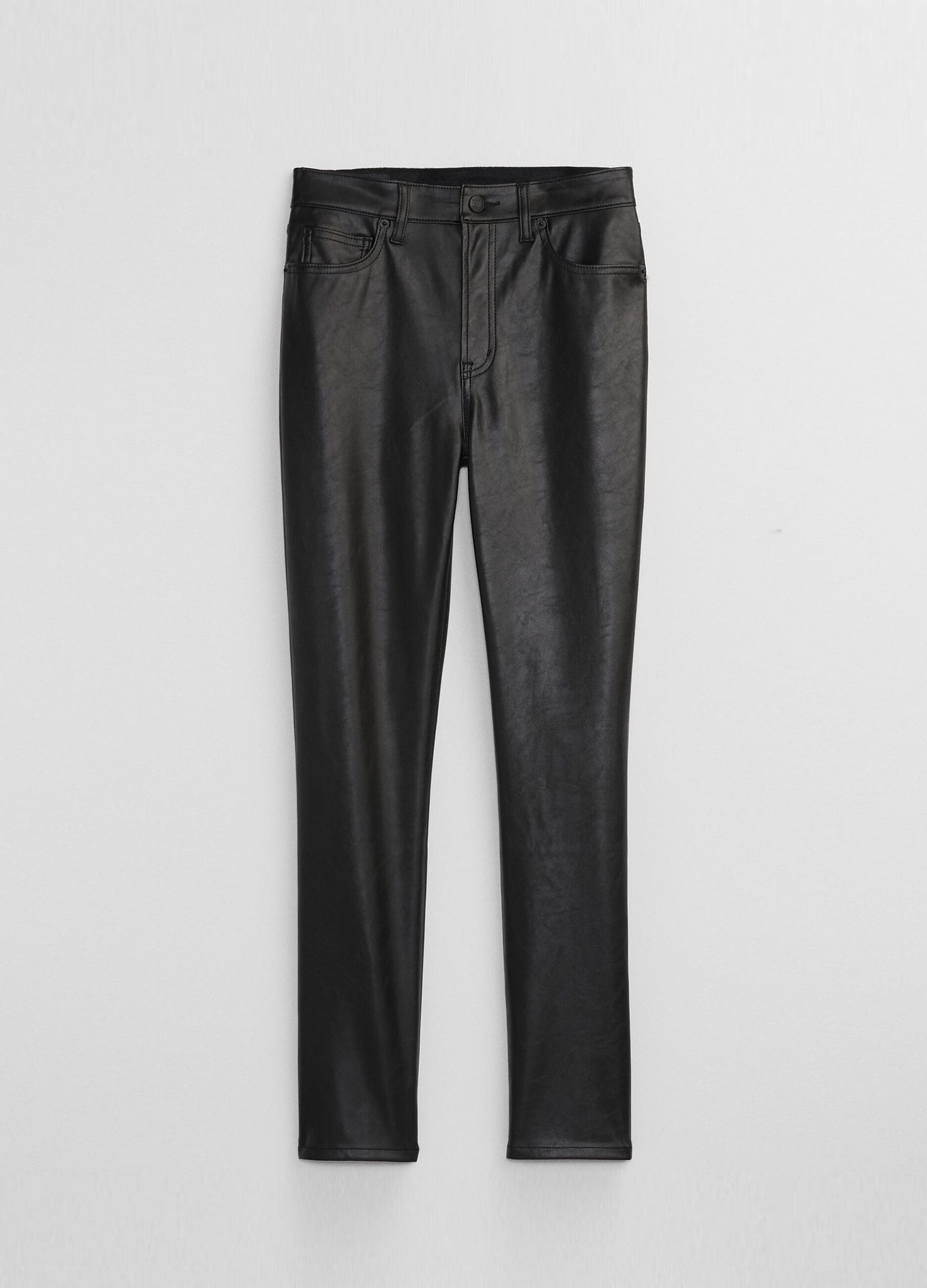 Slim-fit glossy-effect trousers_4