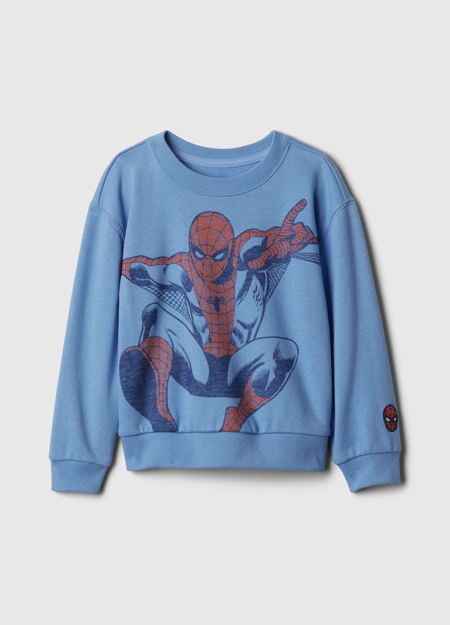 Sweatshirt with round neck and Marvel print