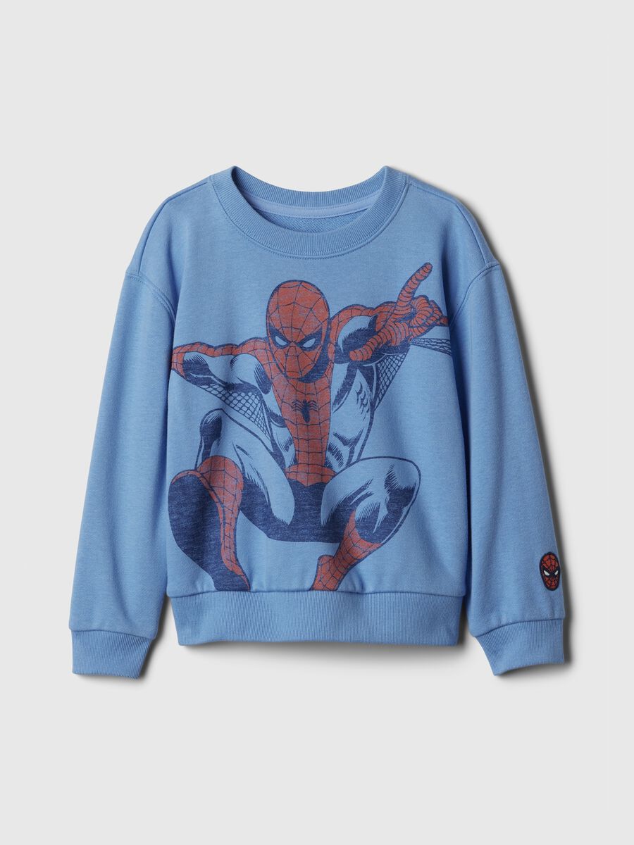 Sweatshirt with round neck and Marvel print Newborn Boy_0