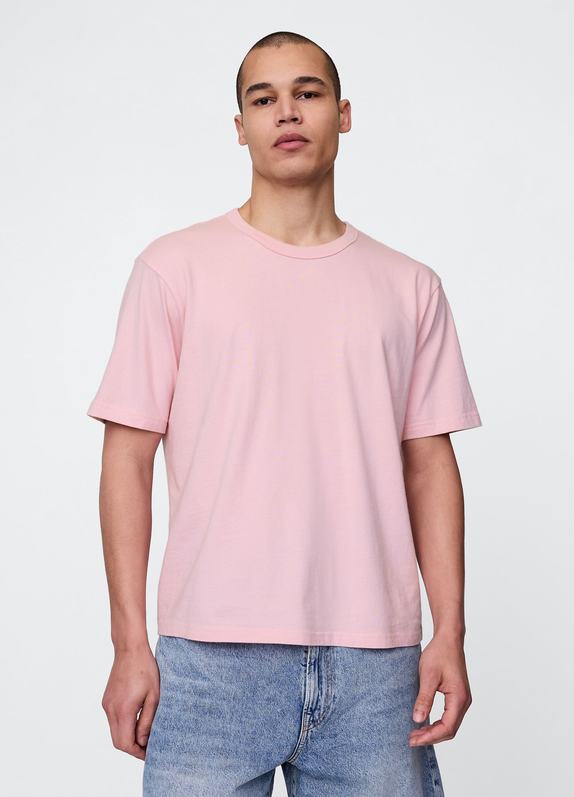T-shirt rosa in puro cotone