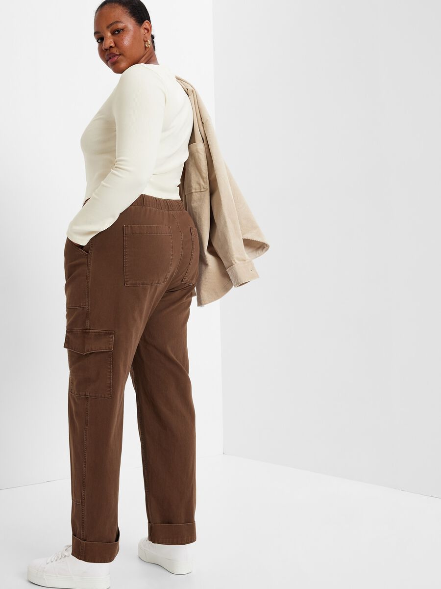 Pull-on utility trousers with drawstring Woman_1