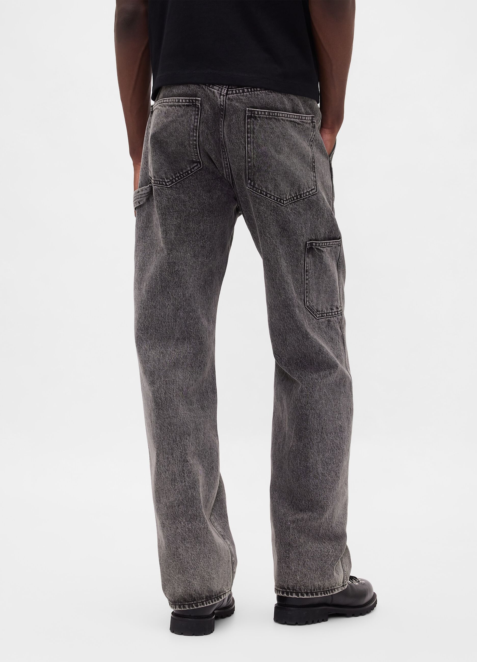 Jeans grigi in puro cotone_2