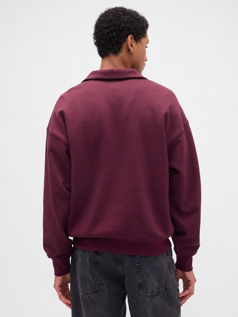 Purple Half-Zip Sweatshirt Man_2