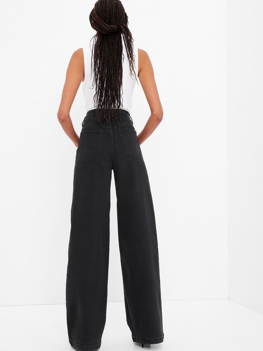 Jeans wide leg a vita alta Donna_1