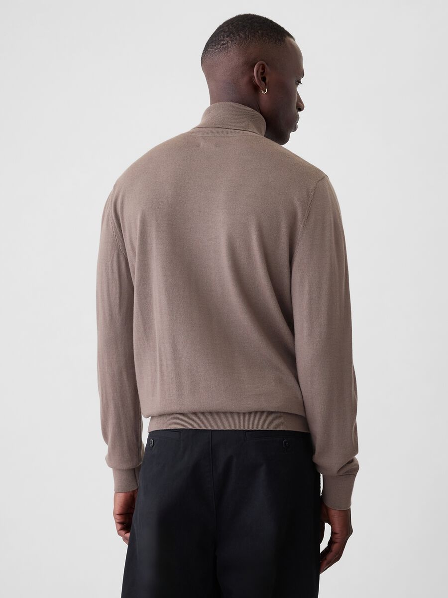 Pullover in lana merino a collo alto Uomo_2