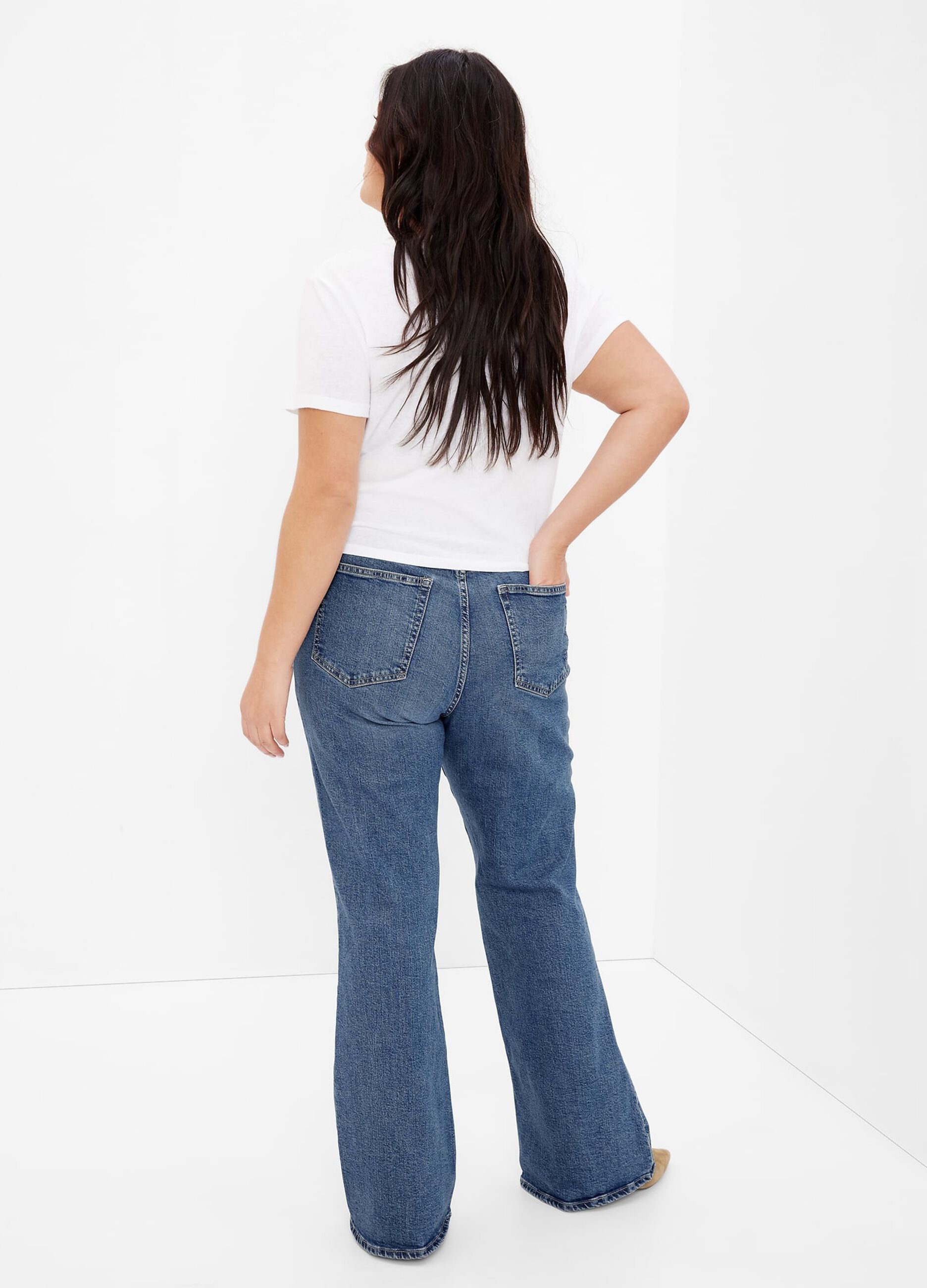 Jeans flare fit effetto maltinto