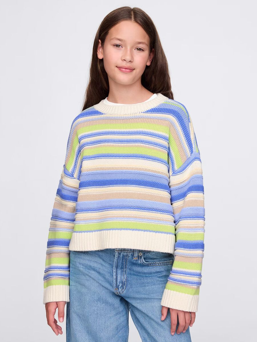 Cotton Girl's Striped Jumper Girl_0