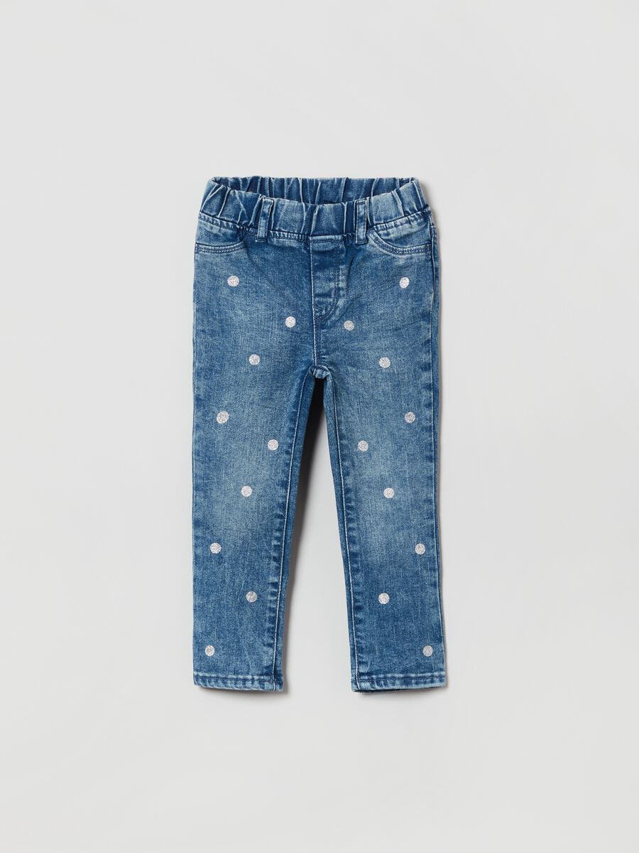 Jeggings with glitter polka dots print Toddler Girl_0