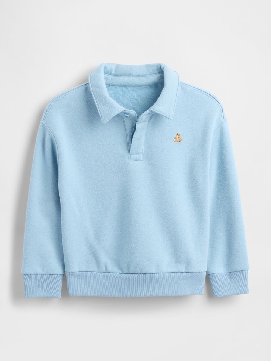 Blue cotton sweatshirt for children Baby Boy_0