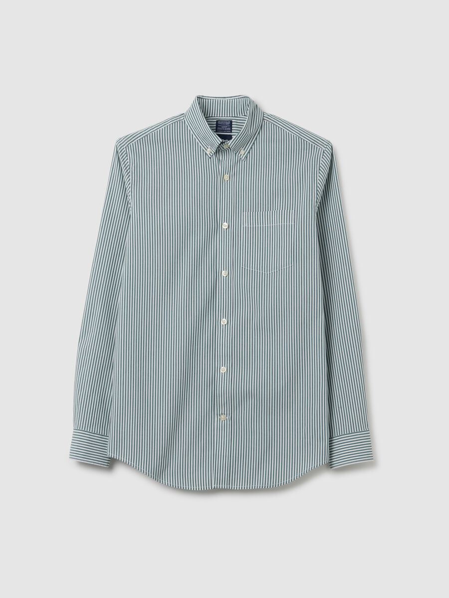 Camicia regular fit in popeline a righe Coolmax® Uomo_1