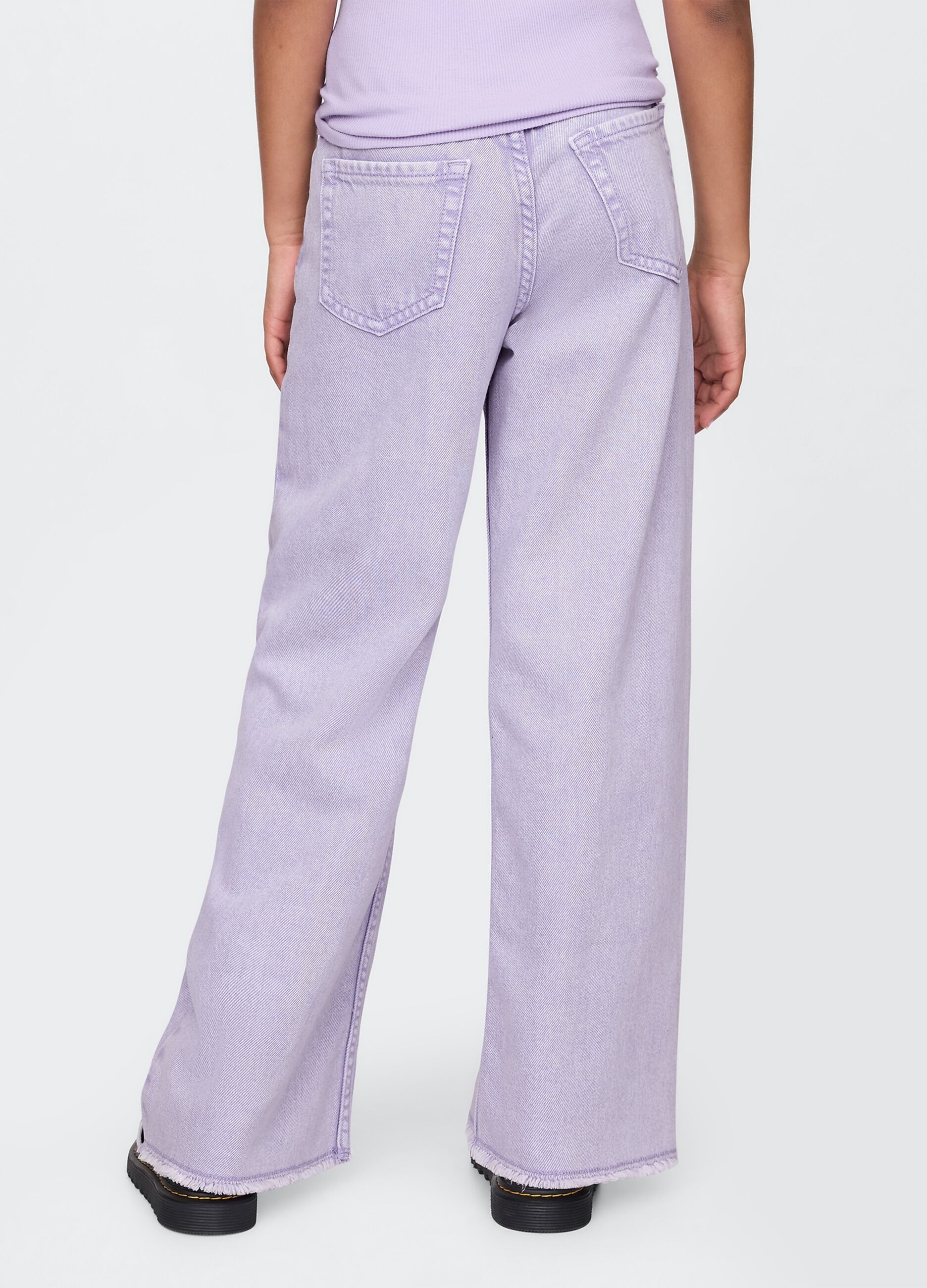 Jeans lilla wide leg in cotone e Lyocell_1