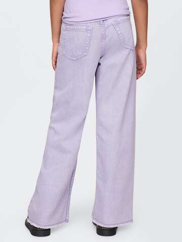 Jeans lilla wide leg in cotone e Lyocell_1
