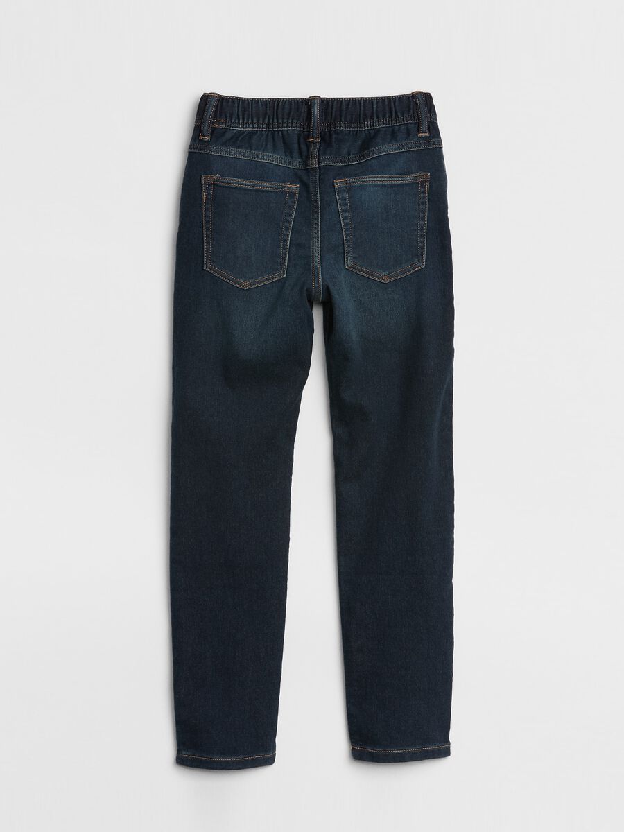 Denim joggers with drawstring Boy_1