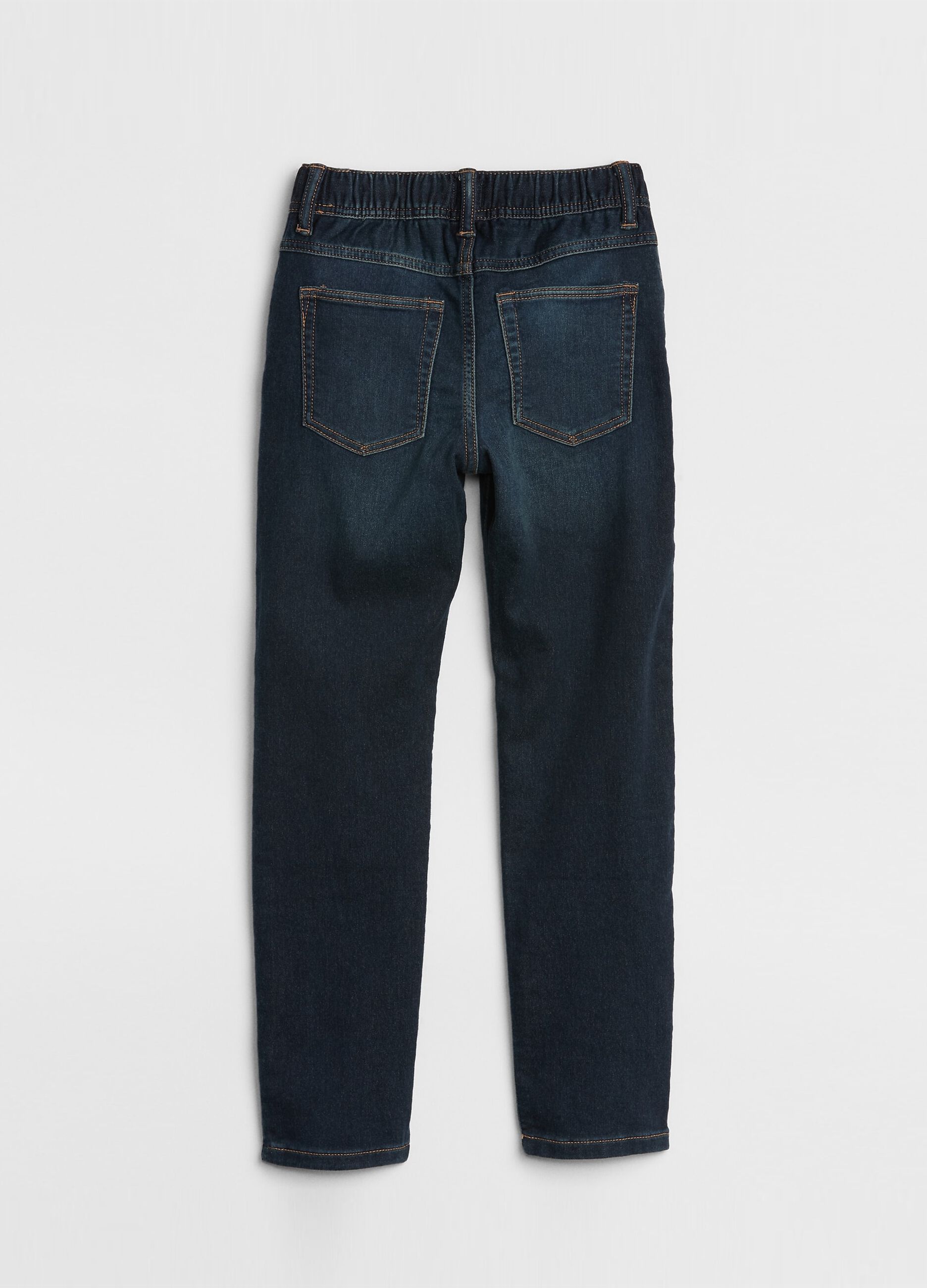 Denim joggers with drawstring