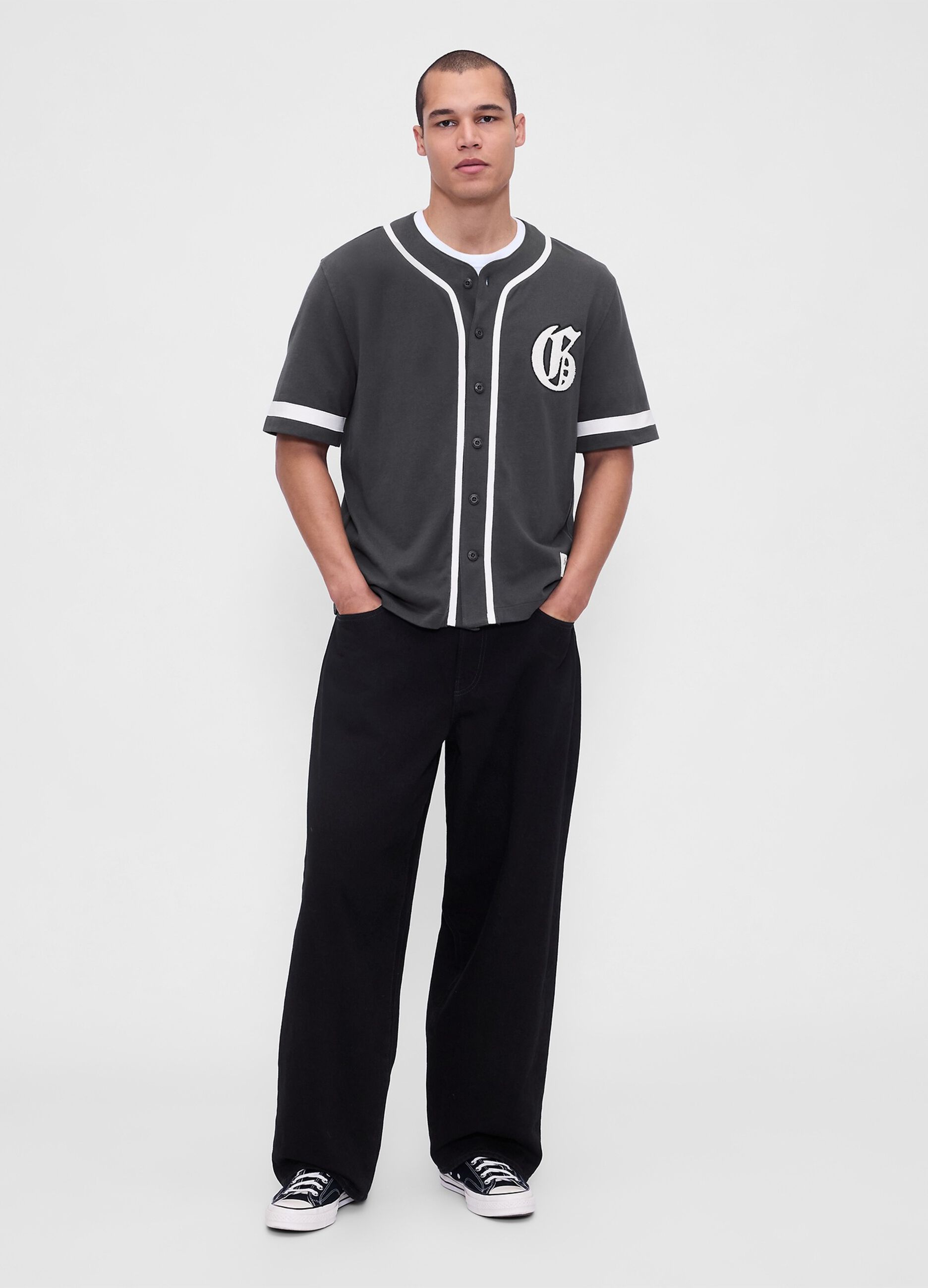 Maglia baseball in cotone