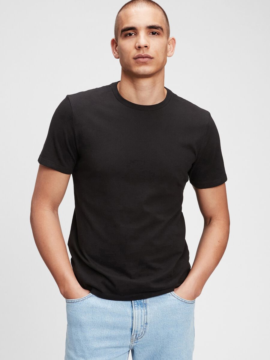 T-shirt girocollo in cotone Uomo_0