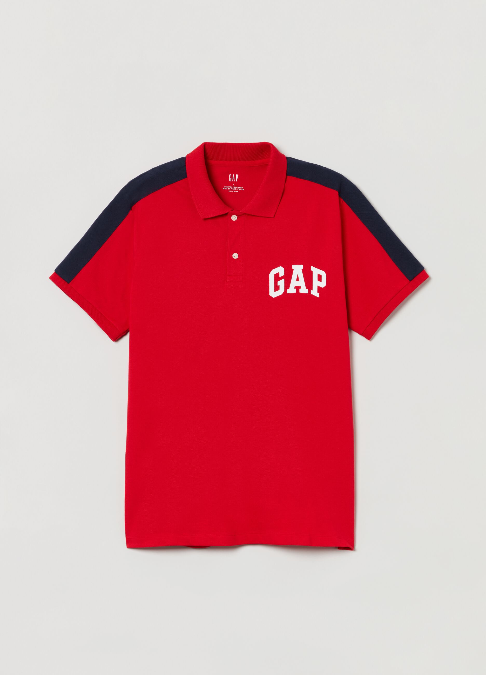 Pique polo shirt with logo print