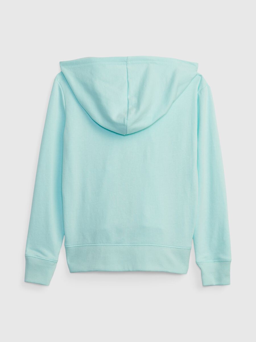 Sweatshirt with hood and logo embroidery Girl_1