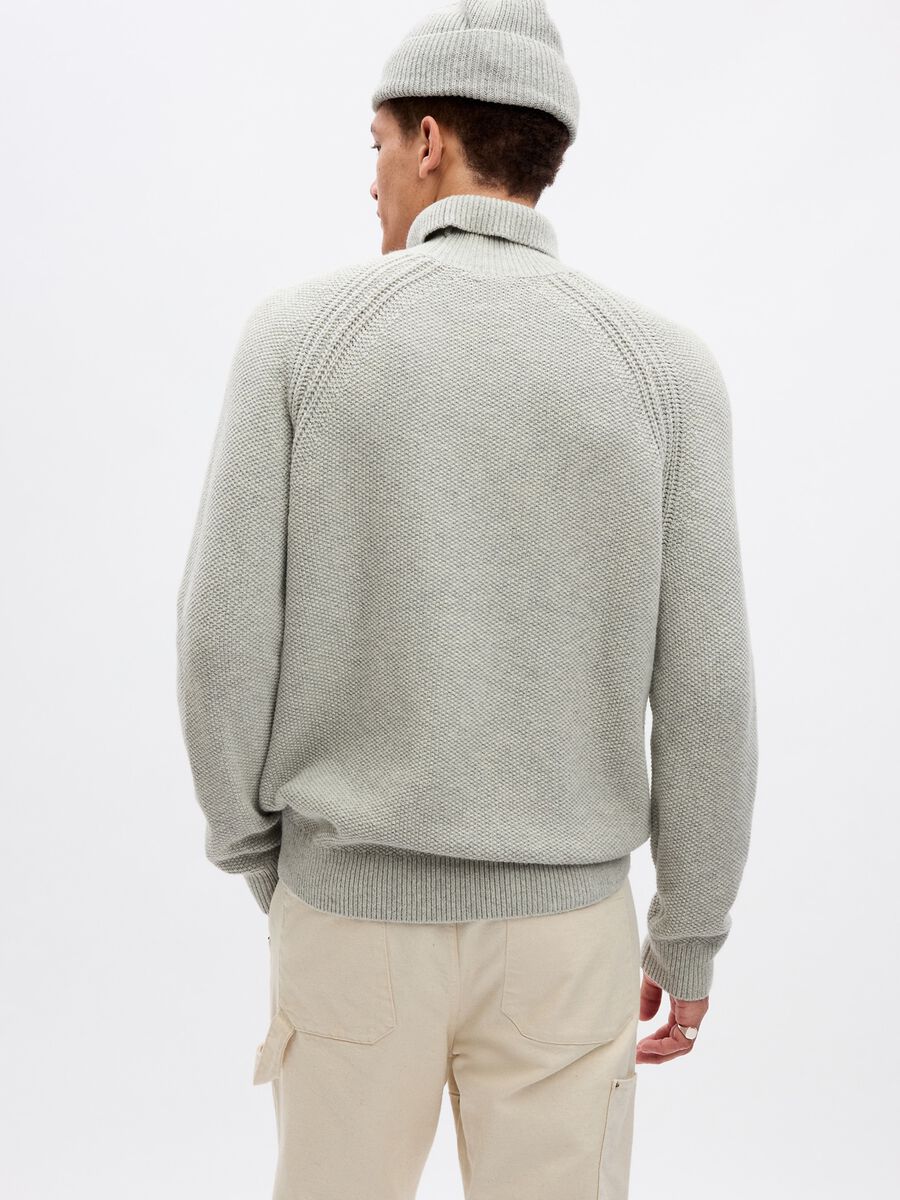Pullover con lavorazione a punto riso Uomo_2