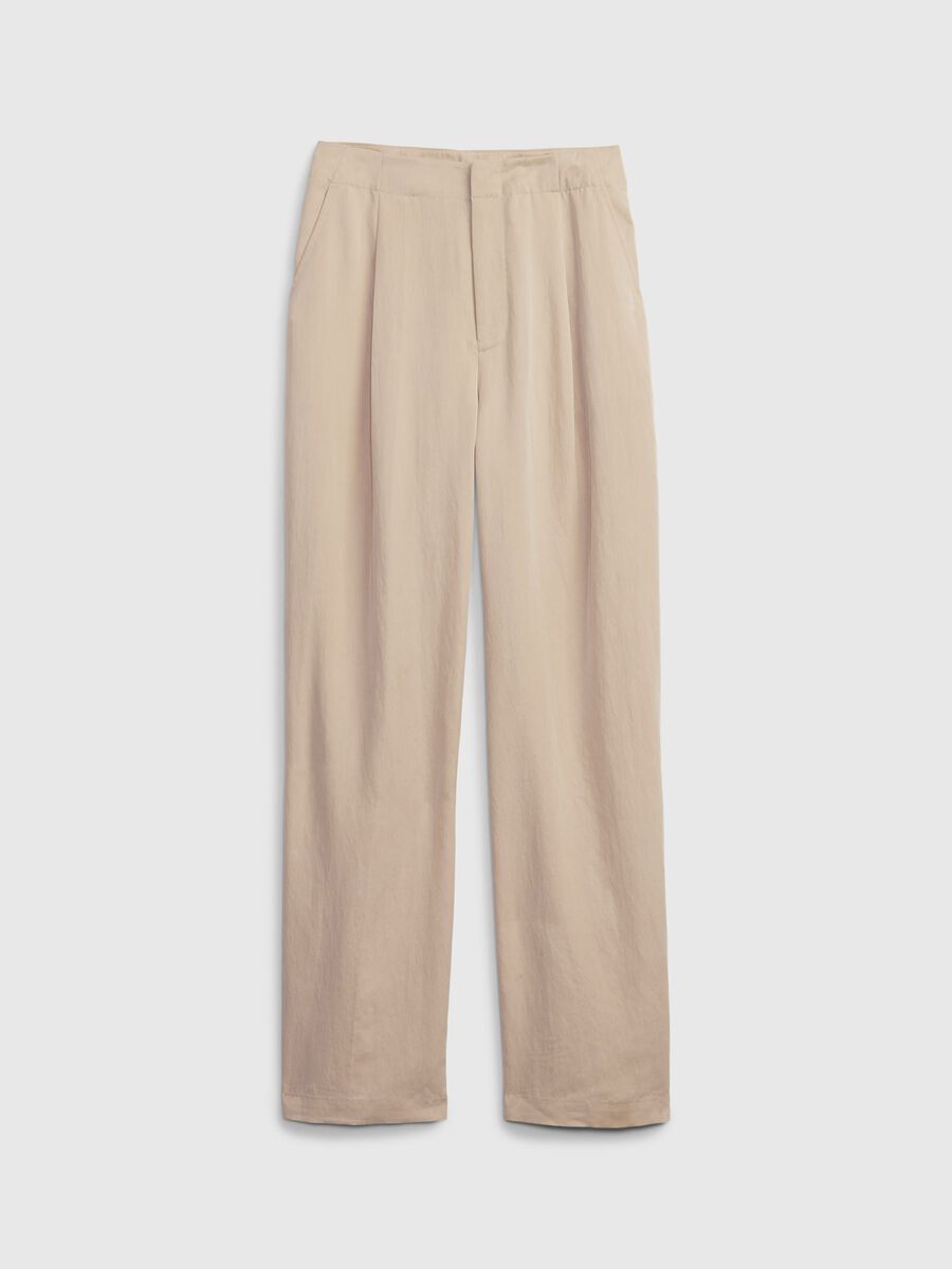 High-waist trousers with darts Woman_4
