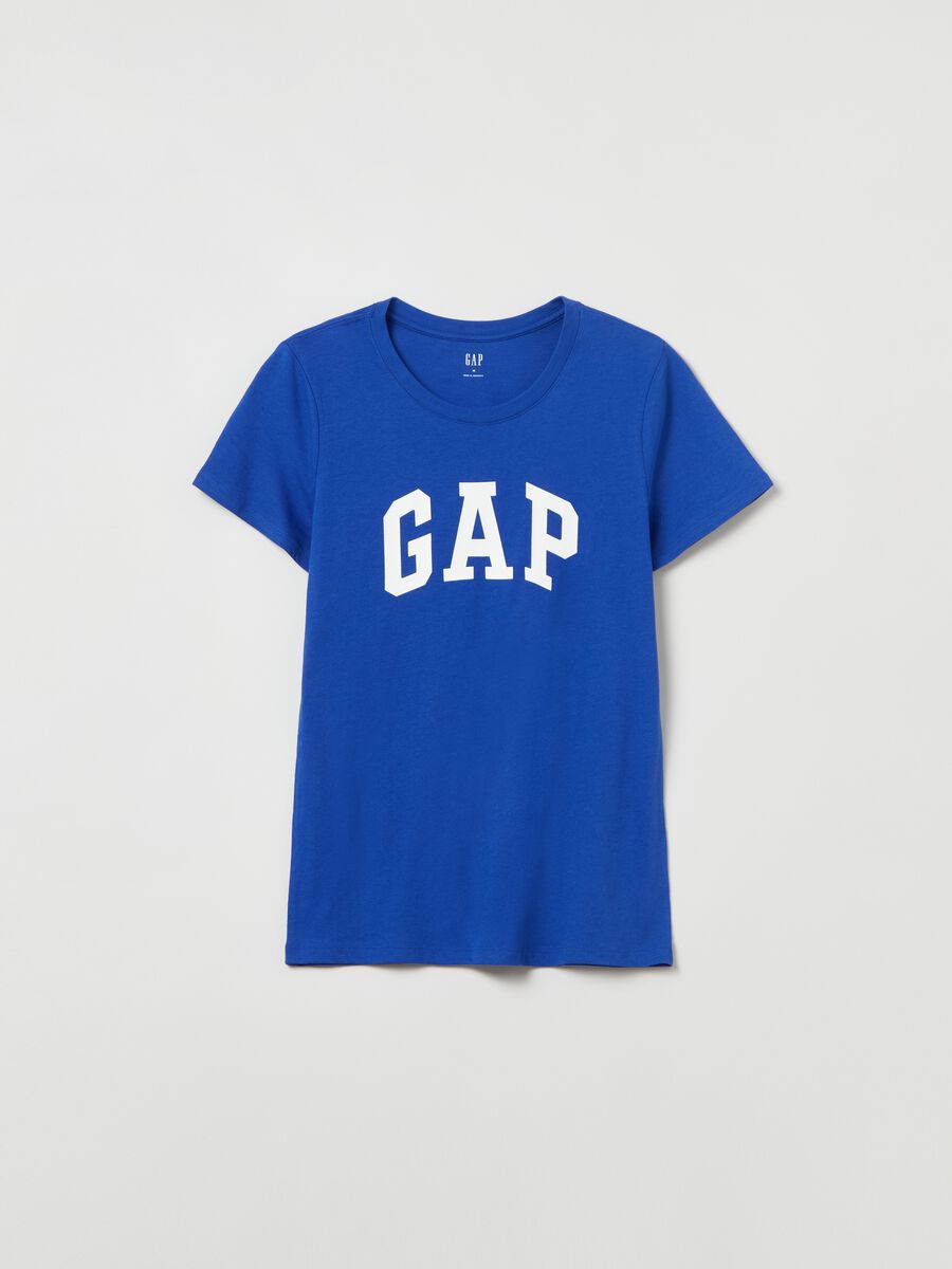 T-shirt in cotone con stampa logo Donna_0