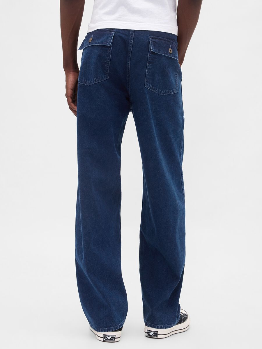 Pantaloni denim blu Uomo_2