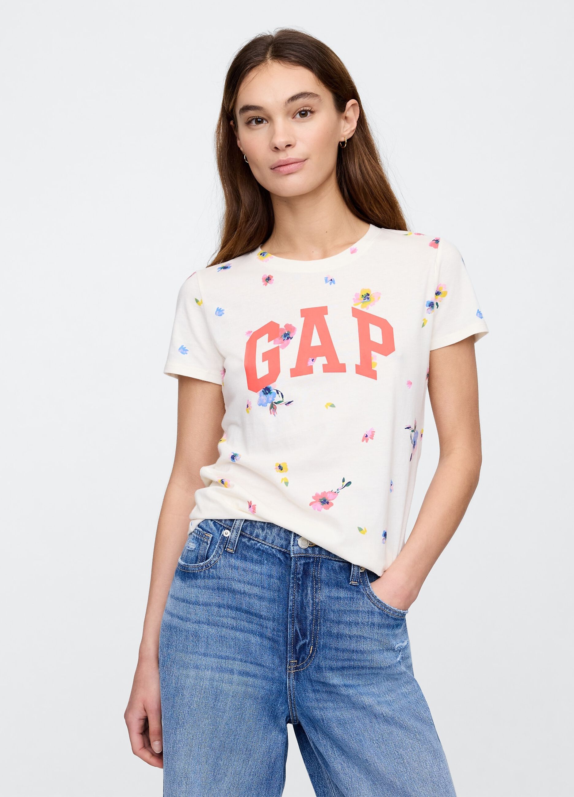 T-shirt a fiori Gap in cotone