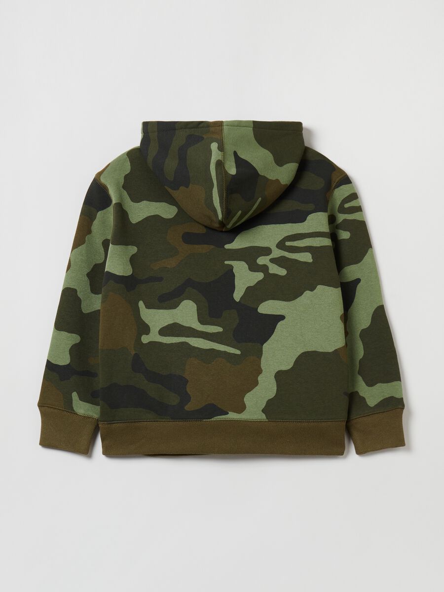 Camouflage sweatshirt with hood and logo Boy_1