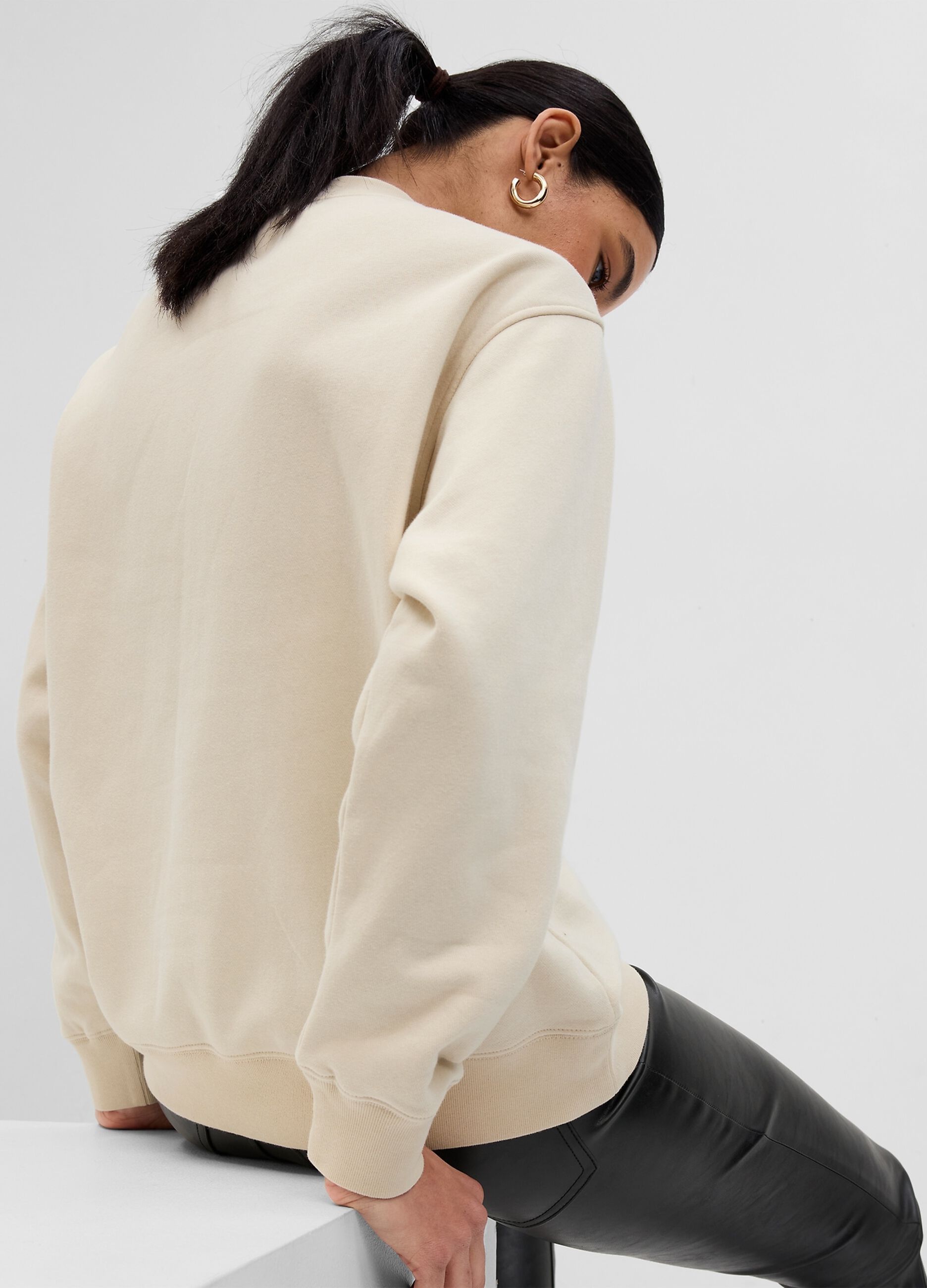 Boyfriend sweatshirt with logo and applications_1