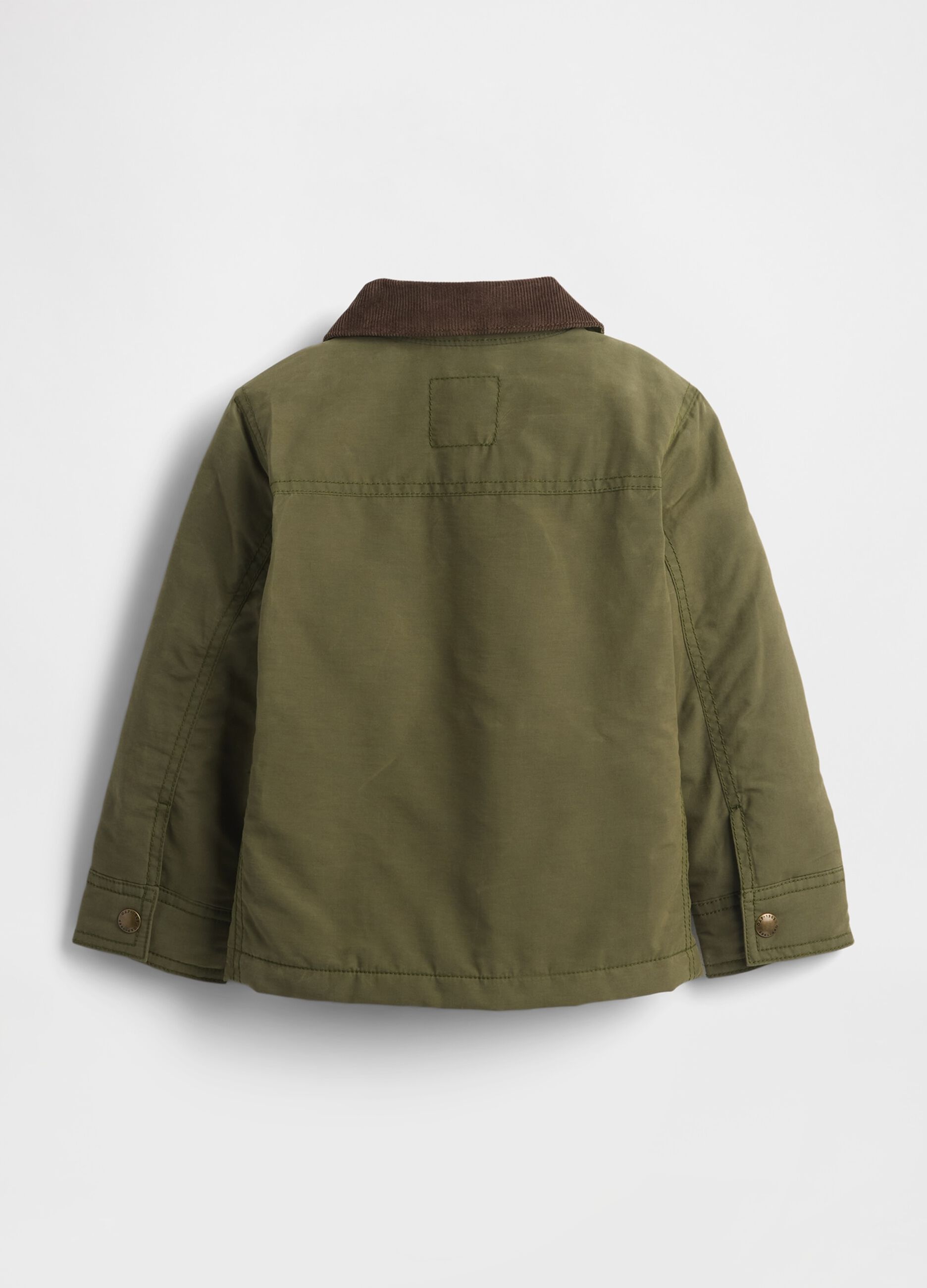 Giacca verde in cotone misto_1