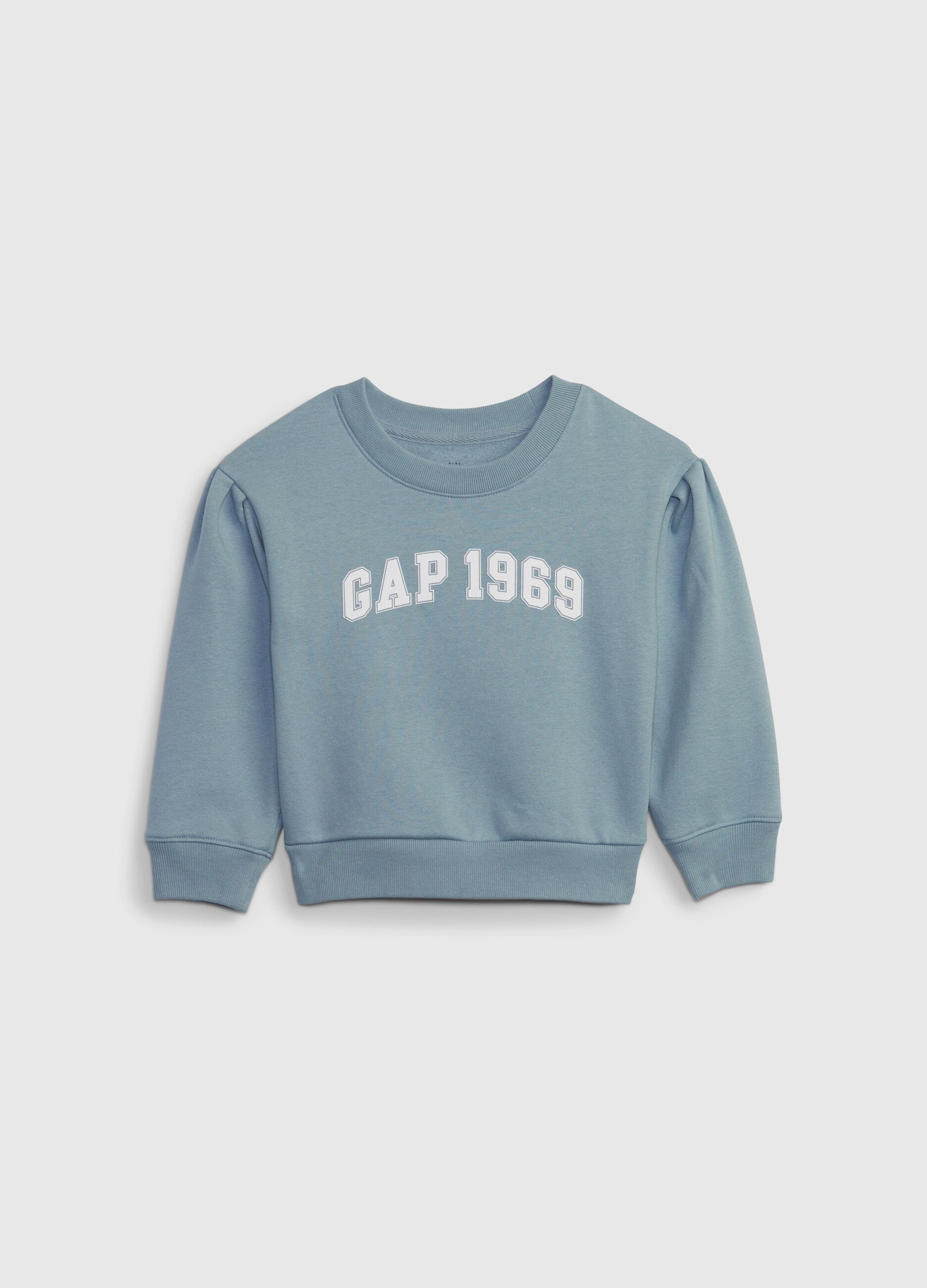 Cotton sweatshirt with logo print