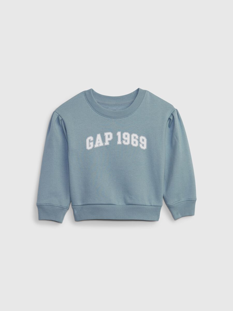 Cotton sweatshirt with logo print Newborn Boy_0