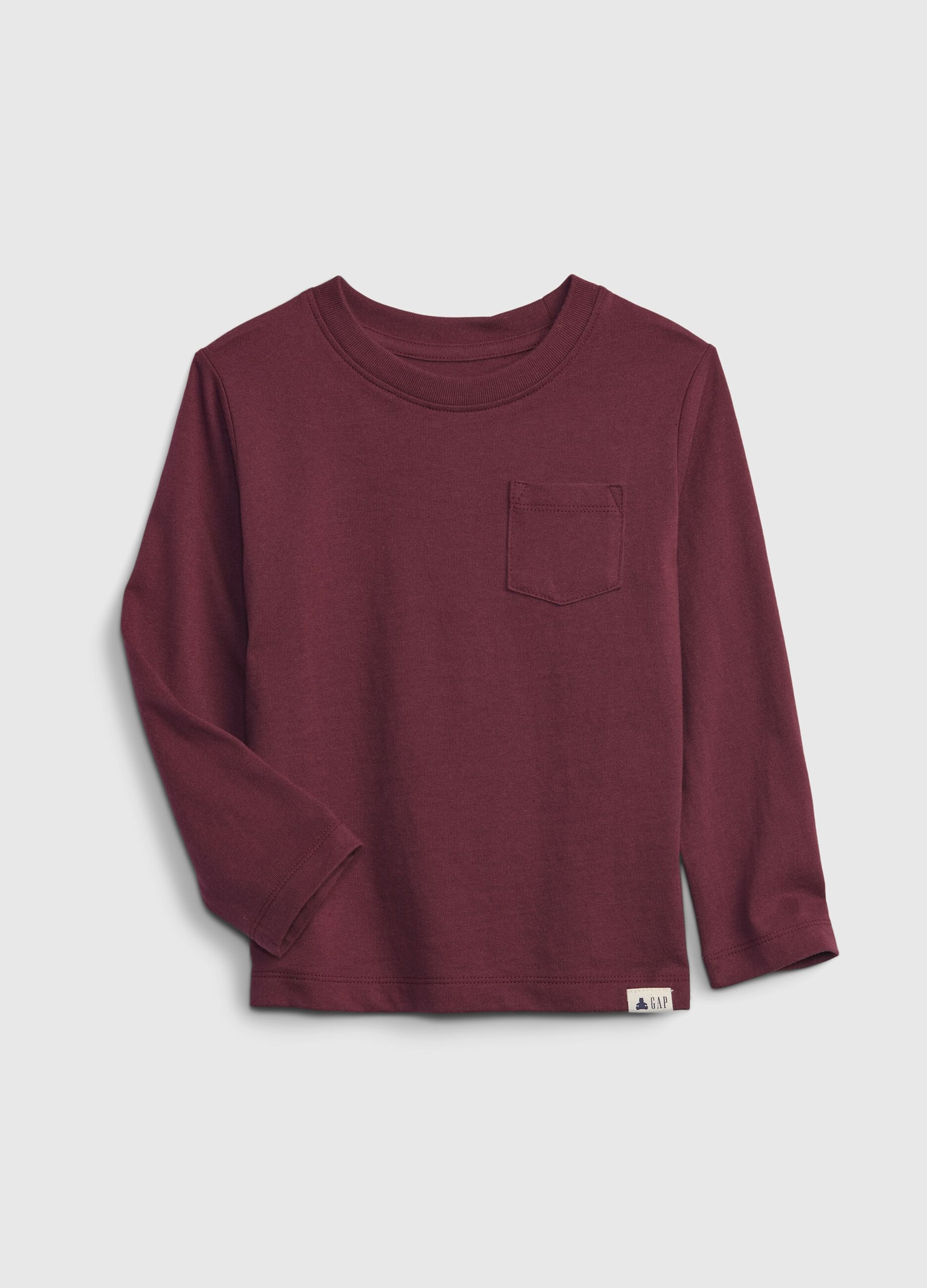 Long-sleeved T-shirt with pocket