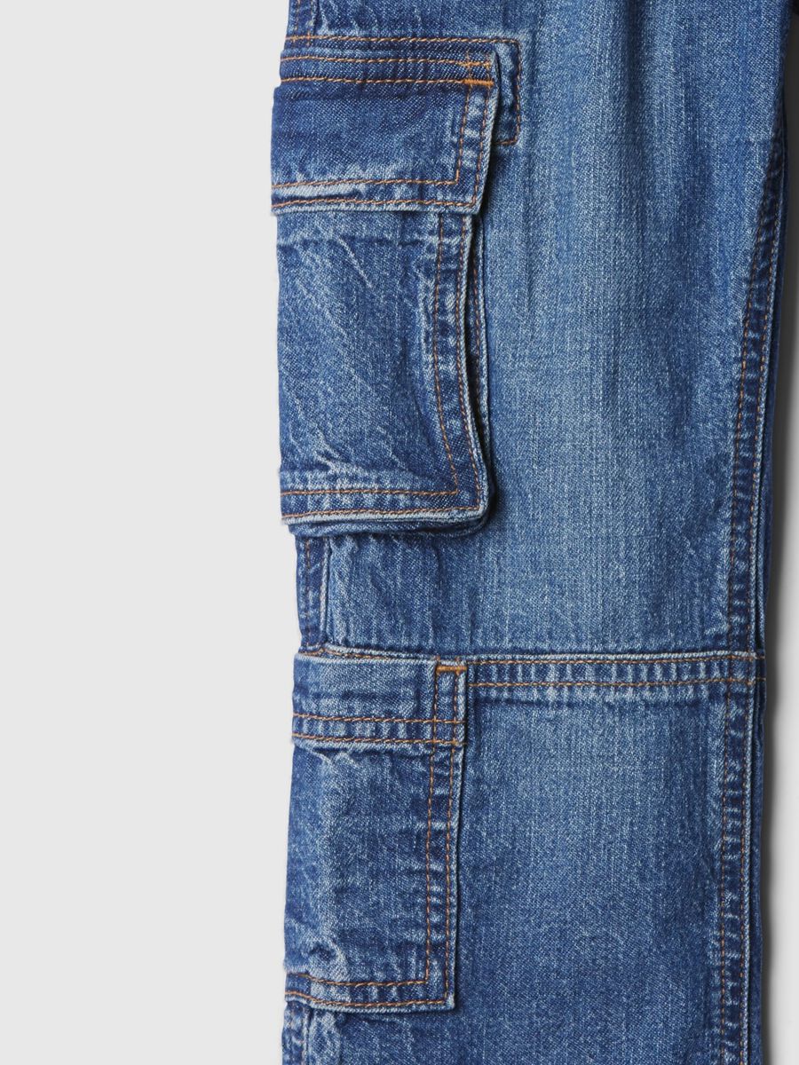 Jeans cargo baggy fit con coulisse Bimbo_2
