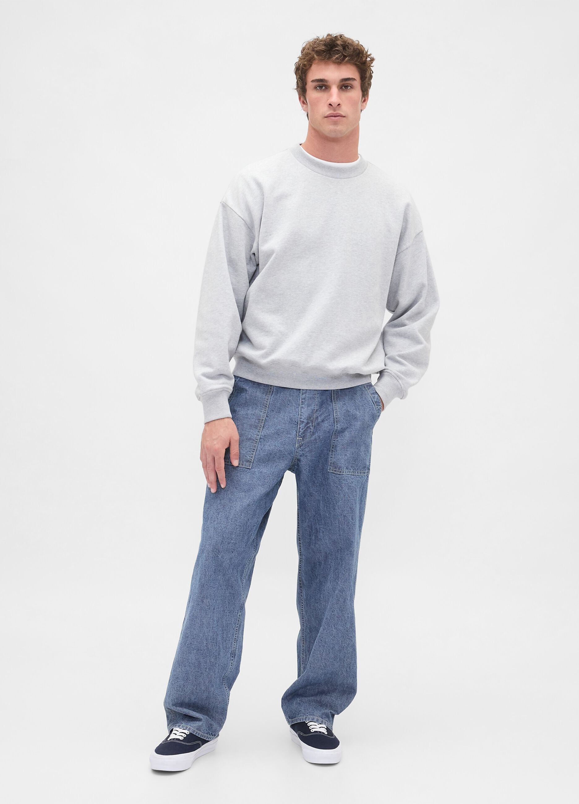 Pantaloni in denim regular blu
