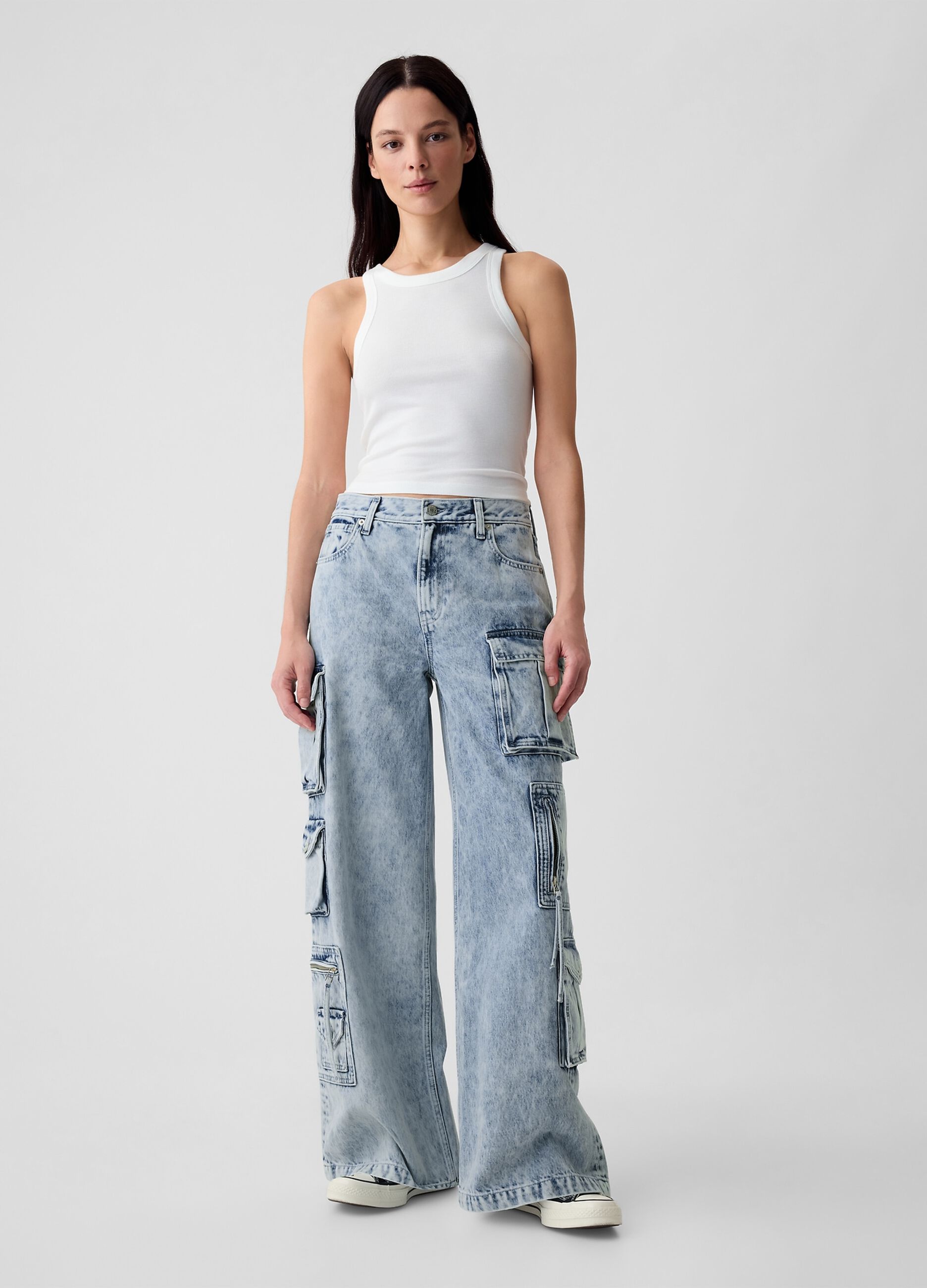 Jeans cargo baggy fit multitasche