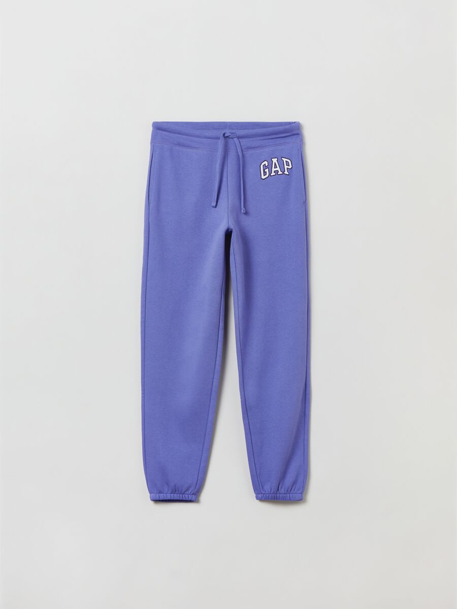 Joggers in felpa con ricamo logo Donna_0