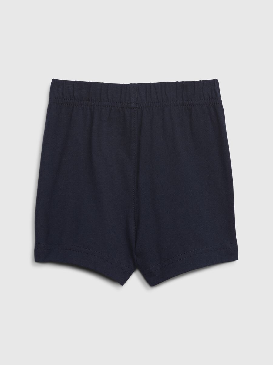 Organic cotton shorts with drawstring Newborn Boy_1