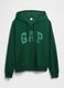 Green Hooded Sweatshirt with Full Zip_4