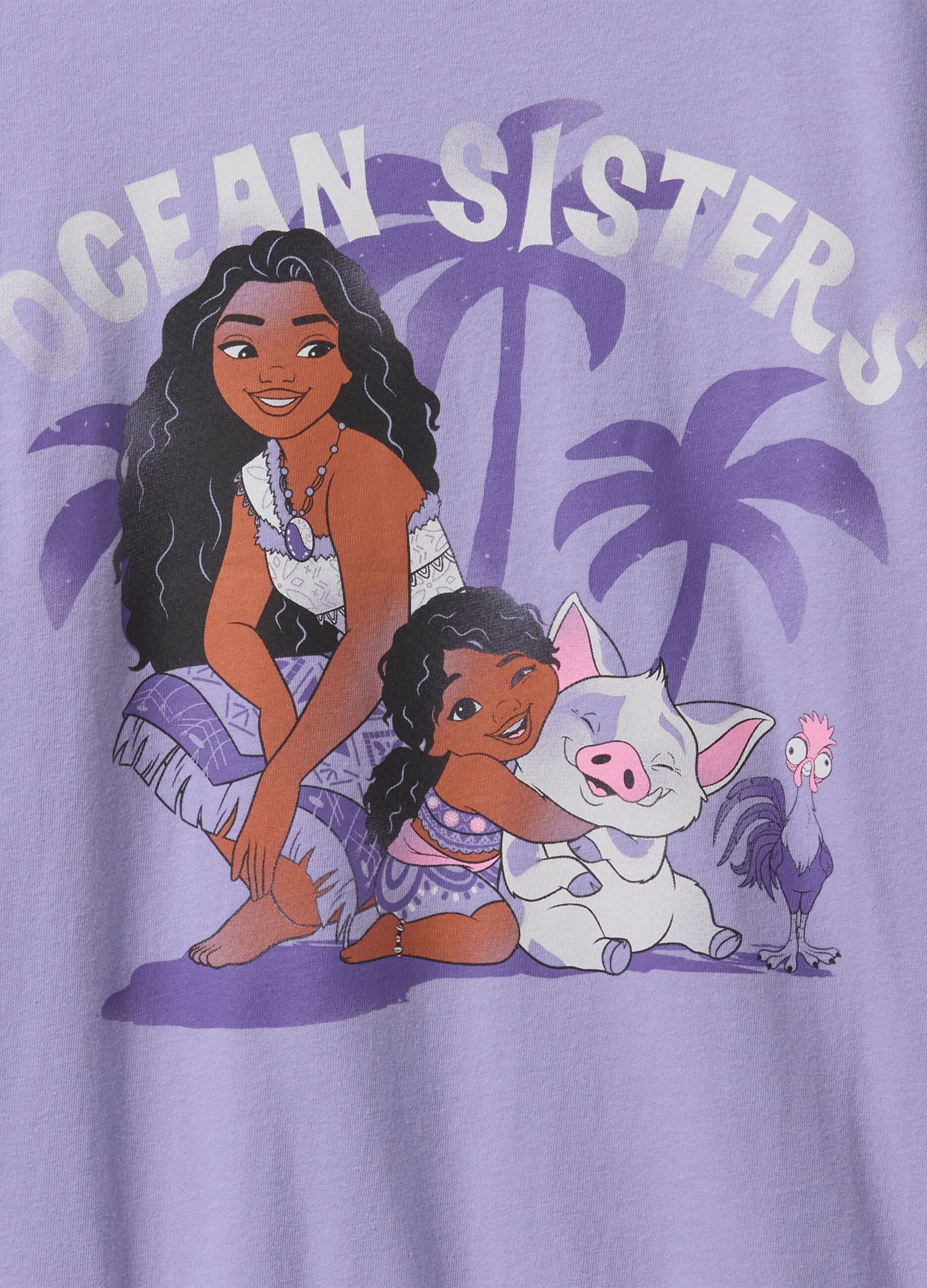 T-shirt girl lilla Ocean Sisters in cotone_3