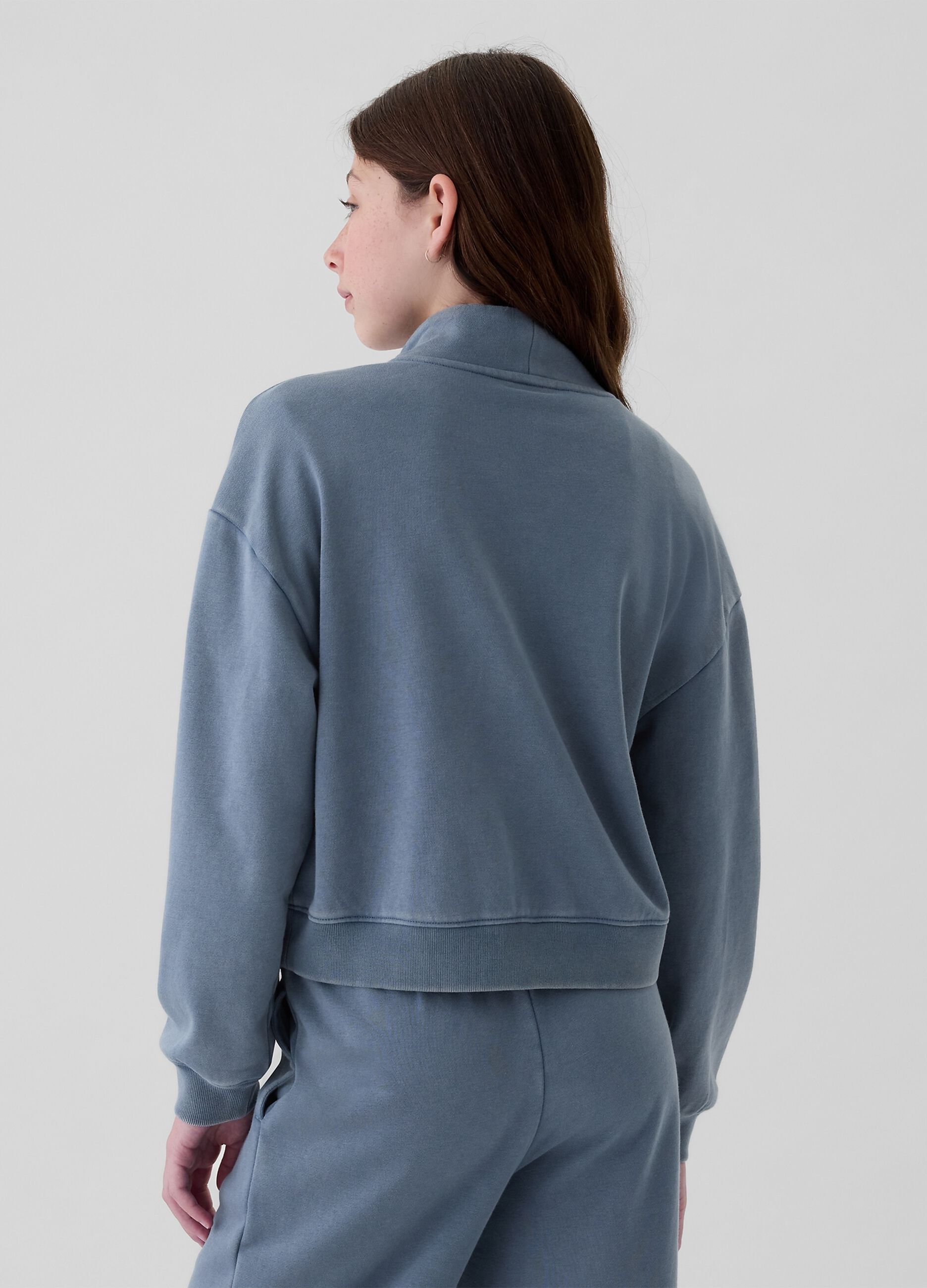 Felpa cropped half-zip_2