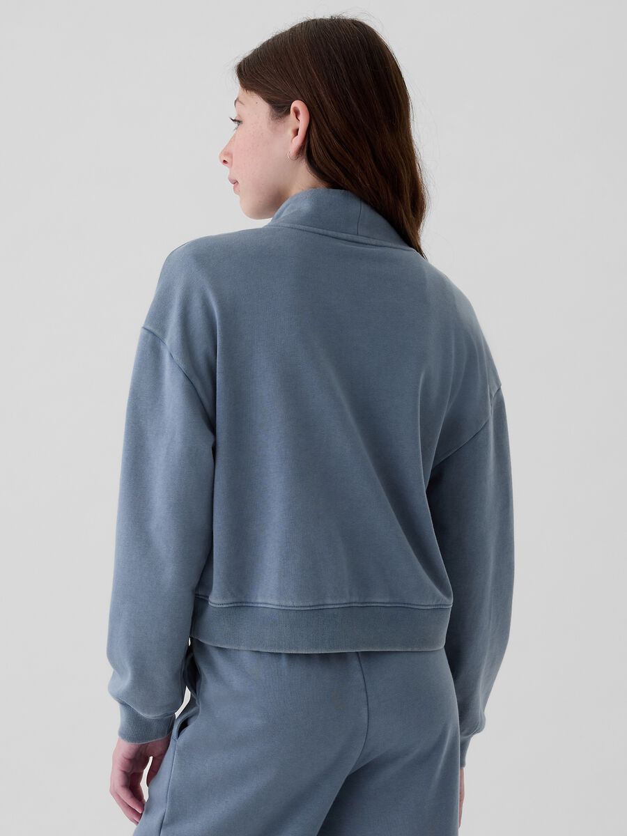 Felpa cropped half-zip Bambina_2